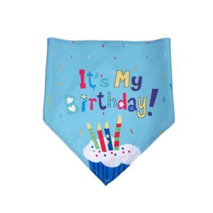 Pet Happy Birthday Hat Bib Dog Cat Costume Birthday Bib Saliva Towel Dog Accessories Pet Decoration Photo Props