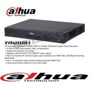 DAHUA XVR4232AN-I DVR 32CH WizSense DVR 32 CHANNEL HDCVI AHD TVI CVBS