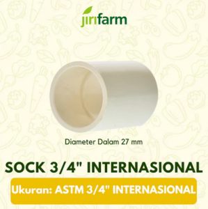 JIRIFARM - Fitting Pipa Paralon 3/4 Inch Inci Sock Sok Coupling 3/4" ASTM Internasional