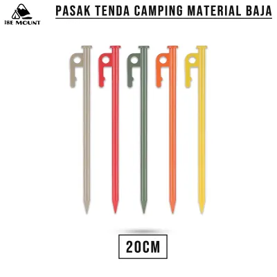 Pasak Tenda Camping Outdoor Material Baja 20 cm 30 cm Peralatan Tenda Camping Hiking