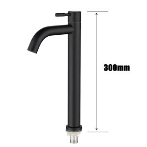 304 Faucet Stainless Steel Lavatory Heavy Duty Faucet Tall Basin Faucet Bathroom Lavatory Tap