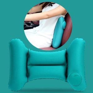 HP7HG H Shape Inflatable Waist Pillow Portable Press Type Waist Support Pad Compact Waist Protection Lumbar Cushion Travel