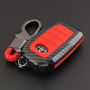 Cover Carbon Casing SmartKey Keyless Toyota All New Fortuner VRZ Alphard Voxy Innova Q Venturer Zenix Hilux GR