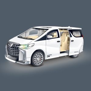 【Ready Stock】Alphard Model Decoration Car Toy Vehicles Car Model MPV Alloy High Simulation Similarity Sound and Light Toy Gift