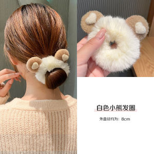 Ikat Rambut✨Rabbit Ears Plush Hair Rope Cute Bear Ear Hair Tie Hair Accessories Hair Band Soft Tie