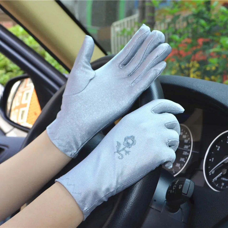 Women Thin Stretch Gloves Summer Sun Protection Outdoor Driving