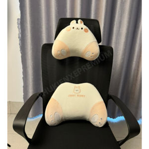 [HCM] Gối Tựa Đầu - Tựa Lưng Cao Su Non LUCKY BEAR - SWEET BUNNY Họa Tiết Hoạt Hình Dễ Thương Cho Xe Ô Tô