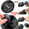 Cover Tutup Lensa Kamera Canon Lens Cap Penutup 67mm 72mm 77mm 82mm Front Cover Tutup Tutupan Pelindung Lensa Depan DSLR Anti Debu Kotoran Lens Protector Kamera Camera Hobi Foto Photo Fotografer Photography s6186 - Black. 