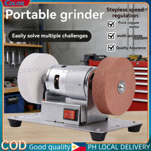 Sharpening machine small grinding machine desktop coarse and fine dual grinding wheel household infinitely small electric polishing and drilling machine used for drilling sharpening and DIY home projects
