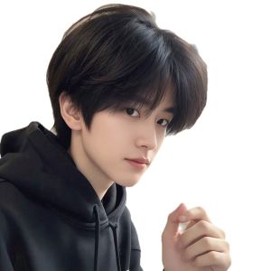 Wig boys curly hair differential broken cover juvenile short hair Korean version atmosphere natural fluffy full hood