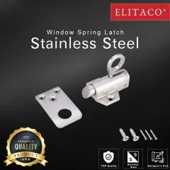 ELITACO】4'' 5'' Stainless Steel Spring Hinge Single Cowboy Self