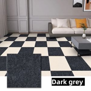 Buy 5 get 5 free 60cmx60cm carpet tile stickers Japanese style self-adhesive non-slip thickened living room bedroom floor stickers baby crawling mats office decoration plush soft splicing carpet mats suitable for bedroom living room office