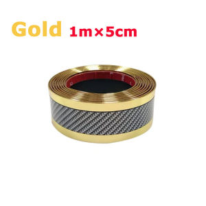 Car Bumper Sticker Car Carbon Fiber Rubber Threshold Protection Sticker Door Sill Bumper Strip Universal Protectors