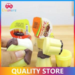 [Eleanor] Novelty Pudding Pendant Food Play Reduce Pressure Keychain Fragrance Antistress Fidget Stress Relieving Backpack Decor Kids Toys