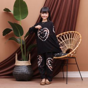 Baju Anak Perempuan 6-11 thn Setelan Anak Perempuan Baju Anak Perempuan Motif Lucu Lucu Bahan Rayon Lengan Panjang Bahan Adem Gratis Ongkir - COD