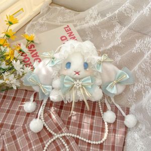 DOHOHO Lolita Túi vải lông Thỏ Dễ thương Ví  Thỏ Tai Dài Túi đeo chéo