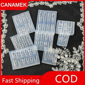 【CANAMEK】 Pháp Ren Chuỗi Hoa 3D Acrylic khuôn thiên nga móng tay nghệ thuật trang trí tự làm Silicone trang trí móng tay nghệ thuật mẫu móng tay công cụ khuôn