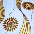 MOTIF BARU Wallpaper Sticker Dinding  Motif CAKRA GOLD - Wallstiker Dinding Kamar Tidur Ruang Tamu. 