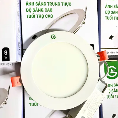 Đèn LED âm trần siêu mỏng 12W GLED phi khoét lỗ 150mm chip Sanan hàng tốt