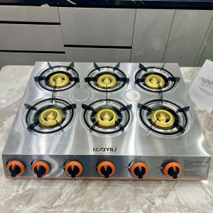 [YILI] Bếp Gas Nấu Mỳ Cay Chuyên Dụng Cho Nhà Hàng Chất Liệu Bền Đẹp-LOẠI 6 HỌNG
