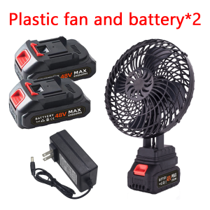 8 Inch Cordless Rechargeable Electric Fan Desk Fan Strong Wind Force Outdoor Large Capacity Battery Portable Camping Tool Fan Lithium Battery