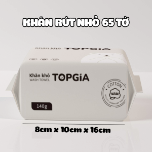 Khăn lau mặt dùng 1 lần TopGia khăn lau đa năng không mùi an toàn cho da và siêu tiết kiệm (Khăn khô rút bao bì mới)
