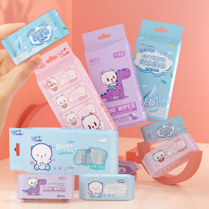 8in1 Set Baby Wipes Mini Multipurpose Wipe Easy To Carry Outdoor Travel Size