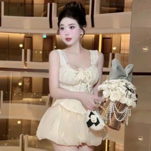 Set tiểu thư thiết kế đi tiệc set áo Ren hoa kiểu Quảng Châu lót kèm váy bí bồng