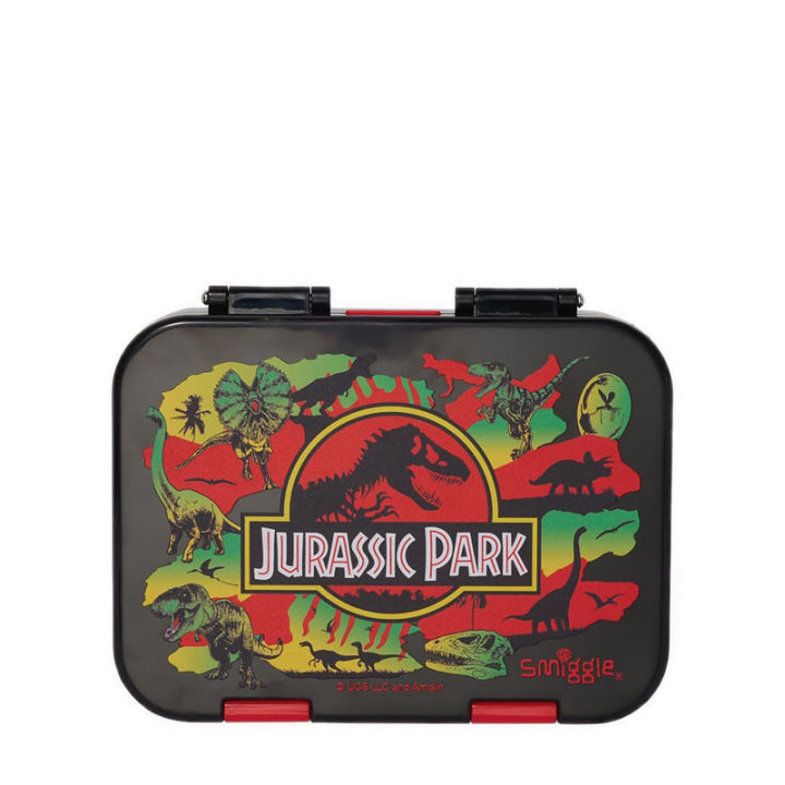 Smiggle Jurassic Park Small Happy Bento Lunchbox IGL452231BLK