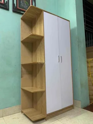 Tủ Quần Áo GỖ LIỀN KỆ 4 NGĂN 2 Cánh Mở TIỆN DỤNG