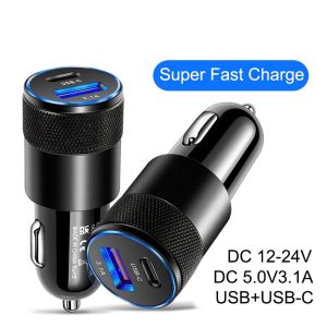 Tẩu Sạc Nhanh 2 cổng USB TypeC 66W QC3.0 Sạc Trên Oto Màu Sắc Bền Đẹp (Loại Tốt)