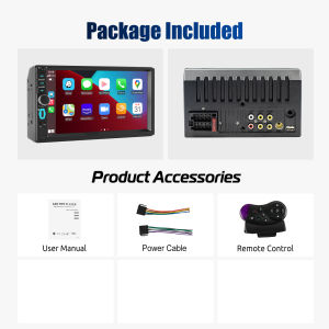 ESSGOO 7018B 3rd 7" Double 2 Din Touch Screen Bluetooth Car Radio Stereo MP5 Player USB/SD/TF/Android&IOS MirrorLink