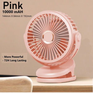 Mini Powerful Portable Clip Fan 360° Rotation 4-speed Wind USB Desktop Ventilator Silent Air Conditioner for Office Char