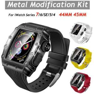 41มิลลิเมตร Apple Watch SE ด้วยกรณี 45มิลลิเมตรโลหะ สำหรับแพลตฟอร์ม iOS 8, 7, 6, 5 รวมกับสีอักเสบ 40มิลลิเมตร 44มิลลิเมตร 4 ซิลิโคนนาฬิกา