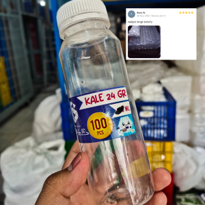 (100 PCS) Botol KALE 250 ml Botol Plastik KALE 24gr Botol Jus Botol Kopi Botol Minuman