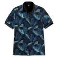 Kaos Polo Distro Dewasa Motif Daun Eksotis Lengan Pendek - COD Tersedia. 