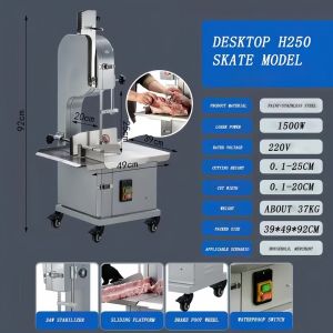 HEJI Commercial Stainless Steel Automatic Frozen Meat Bone Band Saw Machine Multi-Functional