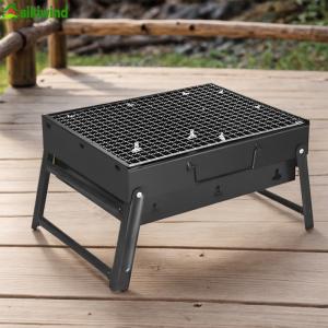 Stainless Steel Small Smoker BBQ Grill Mini BBQ Tool Grill Tabletop Barbecue Grill for Outdoor Cooking Camping Picnics