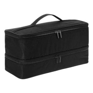 กระเป๋าเก็บของแบบพกพาสำหรับเตารีดดัดผมและเครื่องอบแห้งสองช่องดีไซน์อุปกรณ์ป้องกัน