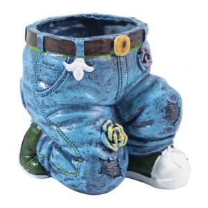 Novelty Charm Skirt Resin Planter Pot With Pastoral Drainage Holes Outdoor Garden Decoration Suitable For Garden Patios
