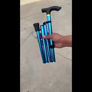 Outdoor aluminum alloy hiking poles   Telescopic and foldable     Non-slip walking stick for the elderly reinforced and adjustable 5 Festival