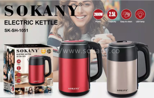 (ẢNH THẬT) Ấm Siêu Tốc Sokany SK-SH-1051 Bình Đun Nước Siêu Tốc Điện Dung Tích 2.5L