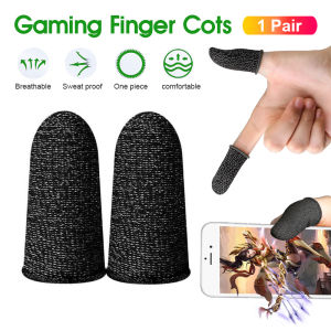 2pcs Finger Sleeve Mobile Phone Touchscreen Gaming Finger Sleeve Sweatproof Gloves Mobile Finger Sleeve Game Controller Sarung Jari