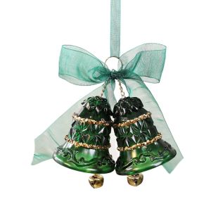 TIEZI MALL Nơ Vật trang trí hình chuông cho cây thông Noel. Tinh tế Trong mờ dây chuyền chuông trang trí Giáng sinh Lễ hội Nhựa Đồ trang trí hình chuông Cây thông Noel