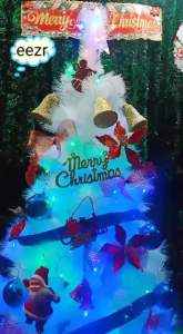 Pohon natal putih 12m 4kaki komplit