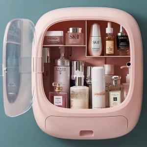 Kệ đựng mỹ phẩm treo tường nhà tắm Hokori Việt Nhật chống nước có nắp chính hãng việt nhật