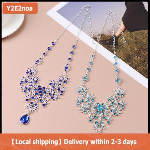 【Local shipping】 Wedding Party Necklace Earring Set Flower Water Drop Necklace Bridal Wedding Jewelry Accessories