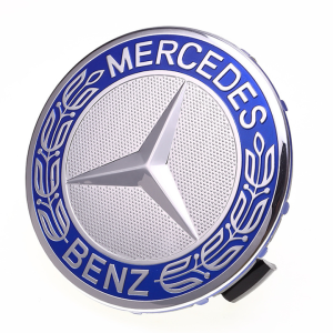 01 chiếc Logo chụp mâm ốp lazang bánh xe ô tô Mercedes Benz BZ60 - Đường kính 60mm - 2 màu: Xanh bạc và Xanh đen