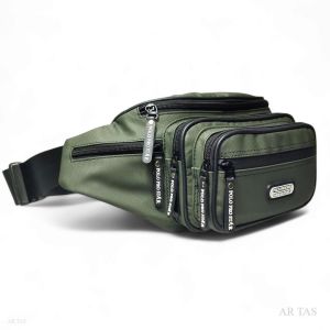Tas Selempang Pinggang Pria Waistbag Slingbag Anti Air Bimo Material 7 Ruang