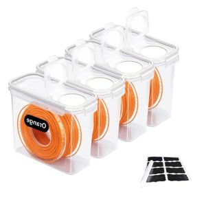 EODKUS 4Pcs Waterproof 3D Printing Filament Container Moisture Proof Dustproof 3D Printing Filament Storage Box Durable Sealed Filament Dry Box Universal